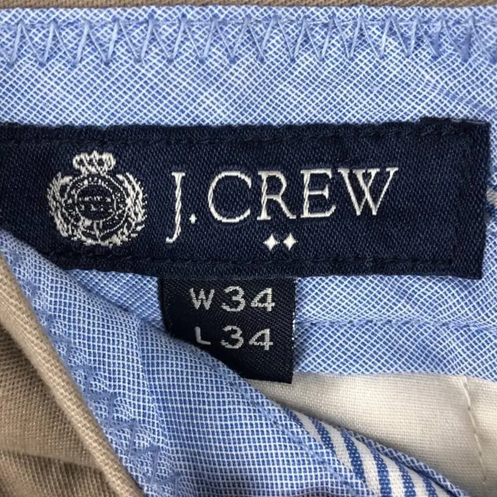 J. Crew Khaki Tan Chino Bedford Zip Hook Closure Pockets Workwear Dress Pants